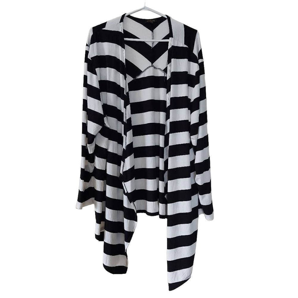 Attitude Striped Cardigan Size 3X